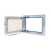 Люк под плитку "Триумф" 40*30  (Ш*В,см.), распашной по траектории, алюминиевый